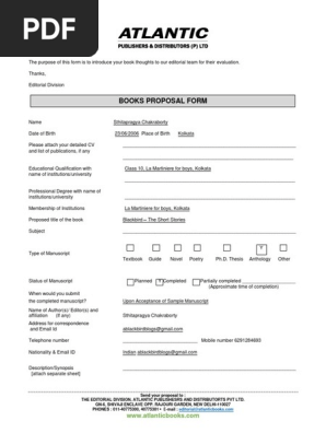 BOOK PROPOSALS