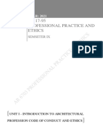AR 17-95 Professional Practice and Ethics: YEAR: 2021
