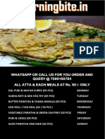 Whatsapp or Call Us For You Order and QUERY at 7099169784 All Atta & Each Meals at Rs. 95 /-Only