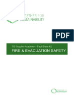 Fire & Evacuation Safety: Tfs Supplier Academy - Fact Sheet #2