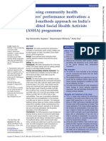 Assessing Community Health Workers ' Performance Motivation: A Mixed-Methods Approach On India 'S Accredited Social Health Activists (ASHA) Programme