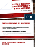 The Satisfaction of Customer S On Sizzling House Restaurant S in Malolos, Bulacan