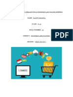 Topic - Increasing Demand For E-Commerce and Online Shopping
