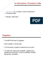 Lecture 3: More Instructions, Procedure Calls