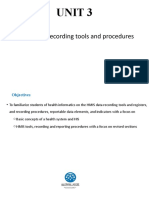 Unit 3: Health Care Recording Tools and Procedures