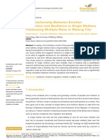 The Relationship Between Emotion Regulation and Resilience in Single Mothers Possessing Multiple Roles in Malang City