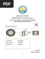 Bahir Dar University Bahir Dar Institute of Technology Faculty of Chemical and Food Engineering Process Engineering Stream