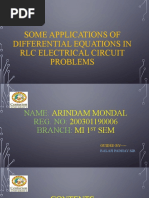 Some Applications of Differential Equations in RLC Electrical Circuit Problems