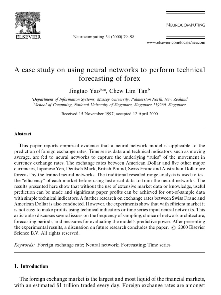Neural Networks for Forex Prediction | PDF