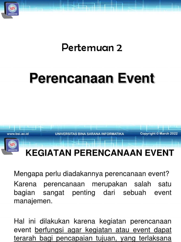 Pentingnya Perencanaan Event | PDF