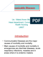 Communicable Diseases: Us:-Waled Amen Moh Head Department, Community Health Nursing Umst