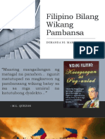 Filipino Bilang Wikang Pambansa