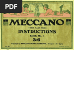 Manuel Meccano 1916 - Instructions N°1 (326 Modèles) - Jeu De Construction Vintage