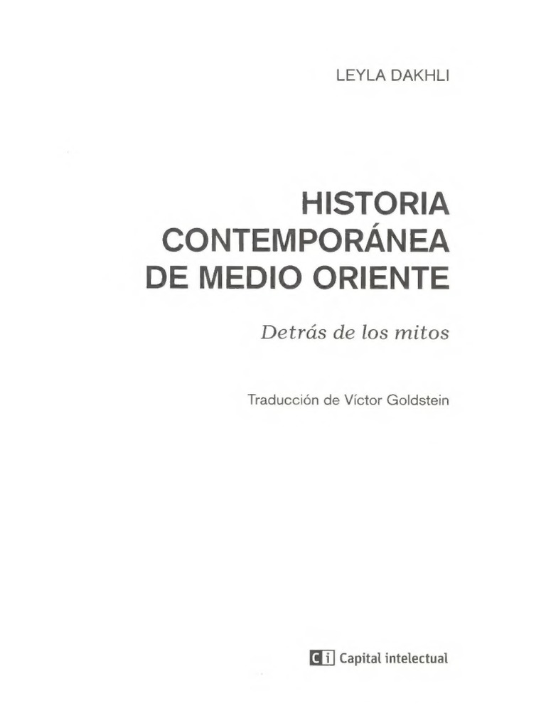 Dakhli Leyla Historia Contemporanea de Medio Oriente PDF imperio