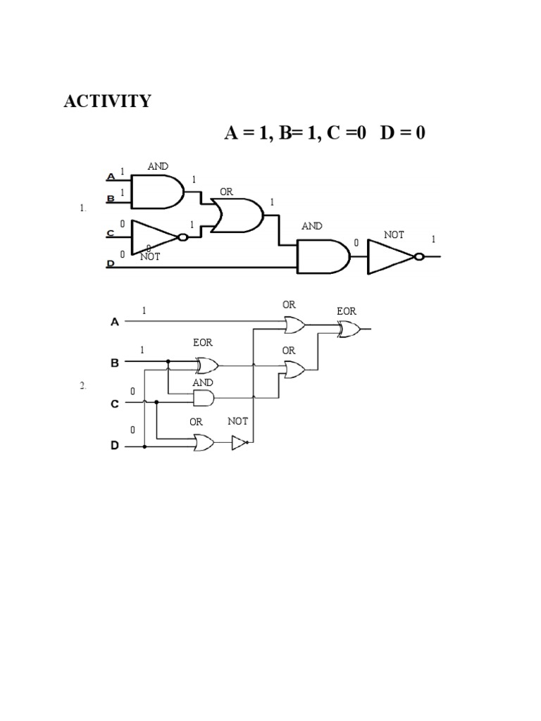 Logic Gate Activity Overview | PDF