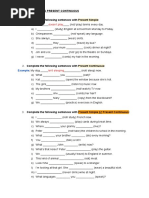 Present Simple and Present Continuous Exercises