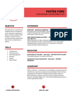 Ford One Page Resume