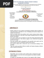 Portable Green Energy Charging Station