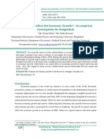 Does Export Affect The Economic Growth?: An Empirical Investigation For Bangladesh