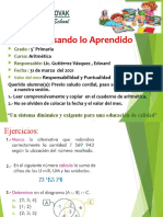 REPASANDO LO APRENDIDO - 5° Ejercicios - 31 MARZO