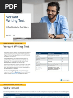 Versant Writing Test: Official Guide For Test-Takers