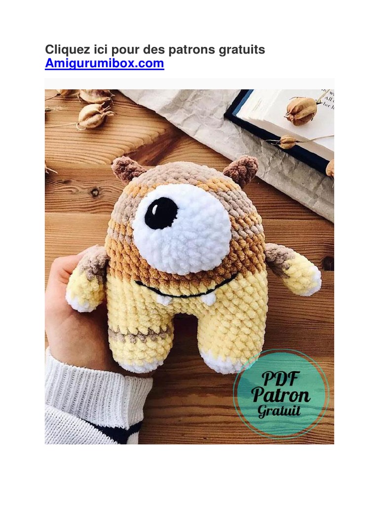 Ours en Peluche en Velours au Crochet Amigurumi PDF Gratuit - Amigurumibox