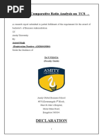 1.A Study of Comparative Financial Analysis On I T Sector With Respect To TCS and Infosys Project Draft