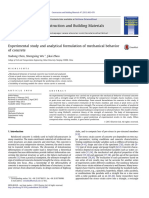 Experimental Study and Analytical Formulation of Mechanical Behavior