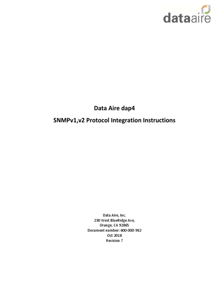 DAP4 SNMP Integration Guide | PDF | Ip Address | Computer Network