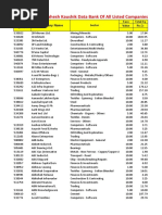 Data Bank of All Listed Companies 23 June 2018