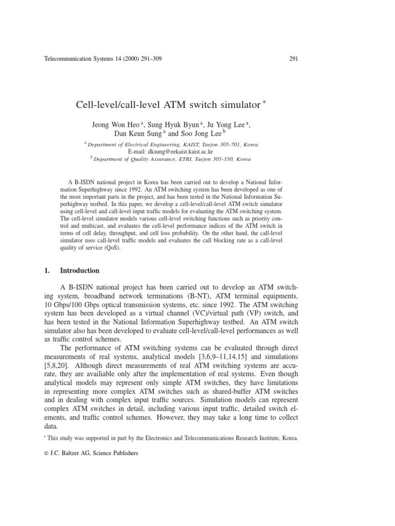 ATM Switch Simulator Development | PDF | Asynchronous Transfer Mode ...