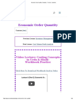 Economic Order Quantity - Examples - Formula - Questions