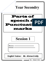 Third Year Secondry: Parts of Speech & Punctuation Marks