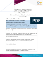 Guía de Actividades y Rúbrida de Evaluación - Tarea 2 - Línea de Tiempo.