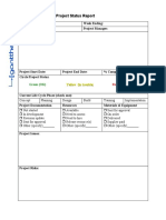 At A Glance Weekly Project Status Report