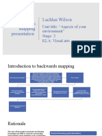 Backwards Mapping Presentation Lachlan Wilson: Unit Title: "Aspects of Your Environment" Stage: 2 KLA: Visual Arts