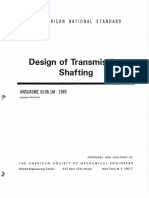 ANSI ASME B106.1 1985 Design of Transmition Shafting