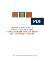 Les Indicateurs Pour La Surveillance, Le Suivi Et L'Évaluation Des Programmes de Lutte Contre Le Paludisme