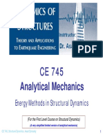 CE 745 Energy Methods Structural Dynamics