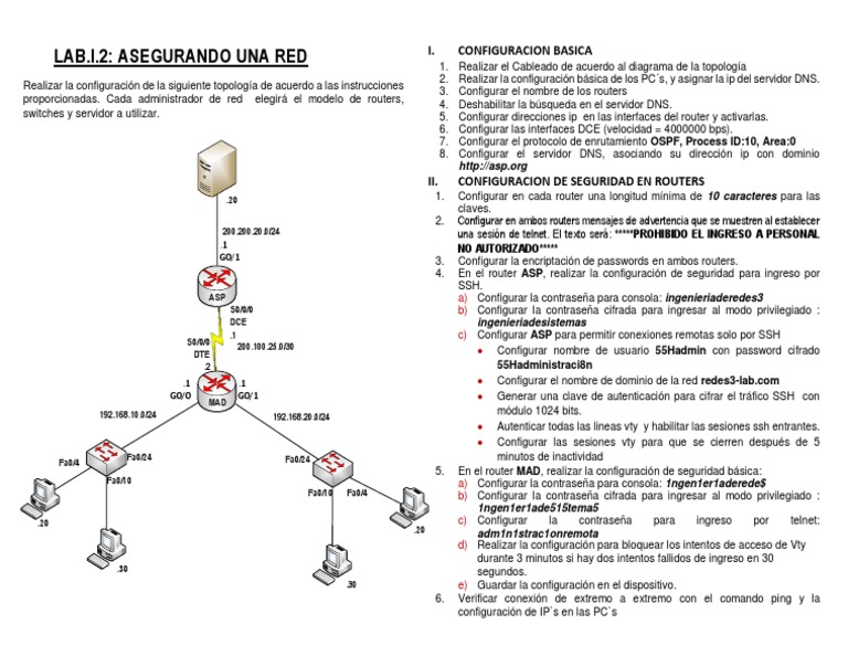 Configuración de Red y Seguridad en Routers | PDF | Enrutador ...