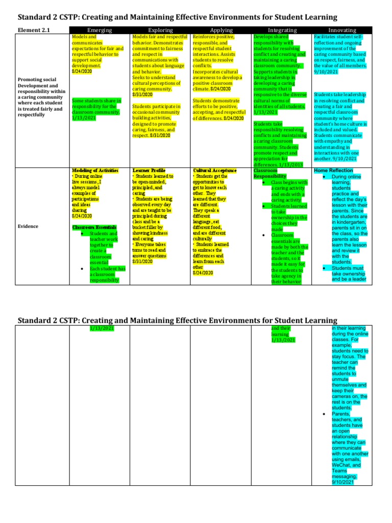 Effective Student Learning Environments | PDF | Teachers | Learning