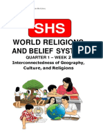 World Religions and Belief System: Quarter 1 - Week 2 Interconnectedness of Geography, Culture, and Religions