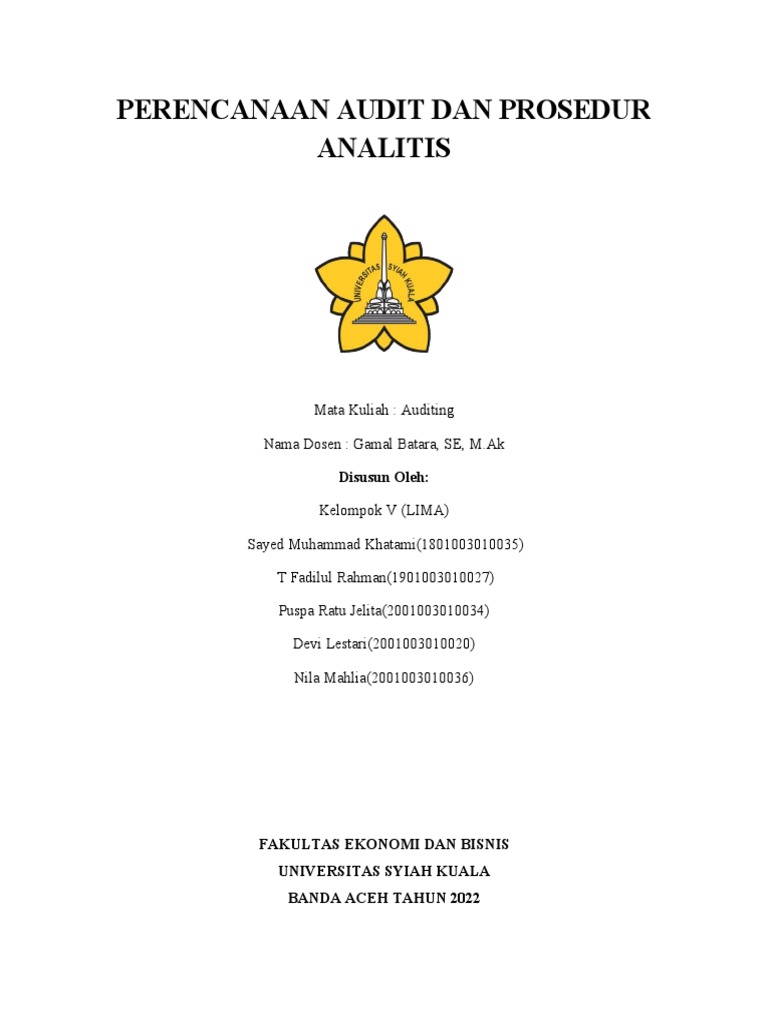 Perencanaan Audit Dan Prosedur Analitis | PDF