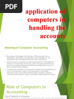 Application of Computers in Handling The Accounts