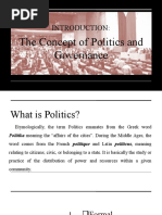 The Concept of Politics and Governance