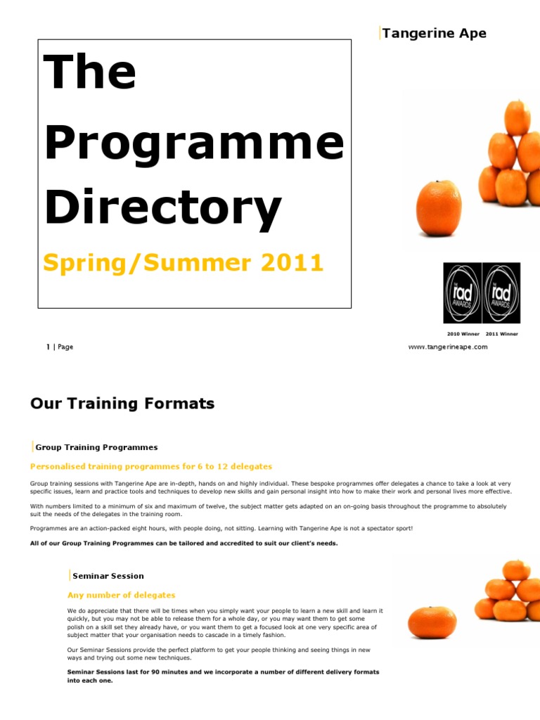 The Programme Directory: Spring/Summer 2011 | PDF | Negotiation ...