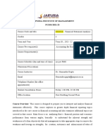 Analyze Financial Statements PGDM Course