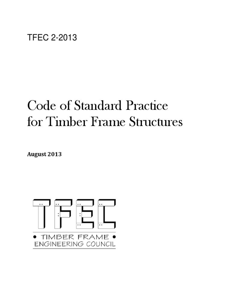 Code of standard practice for timber frame structures 2013 pdf