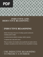 Inductive and Deductive Reasoning