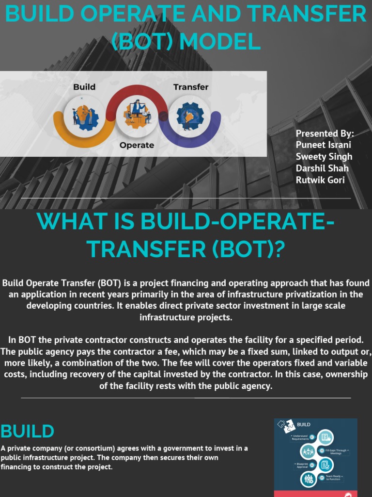 Build Operate and Transfer (BOT) Model | PDF | Public–Private ...